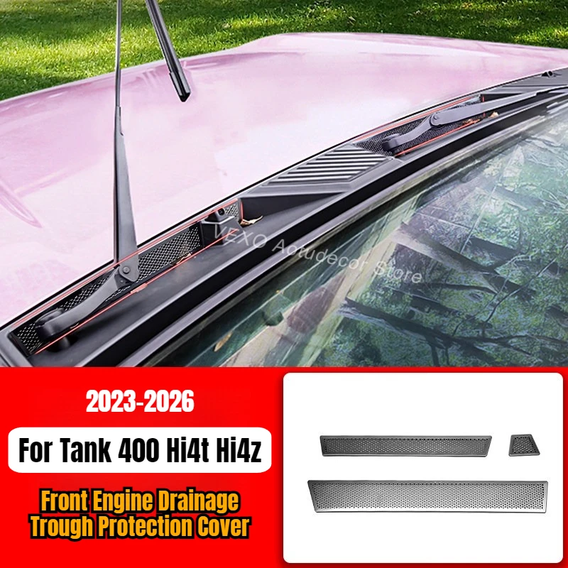 

For GWM Tank 400 Hi4t Hi4z 2026 Car Front Engine Vent Dustproof Protection Cover Engine Compartment Anti-Clog Hood Cover Sticker