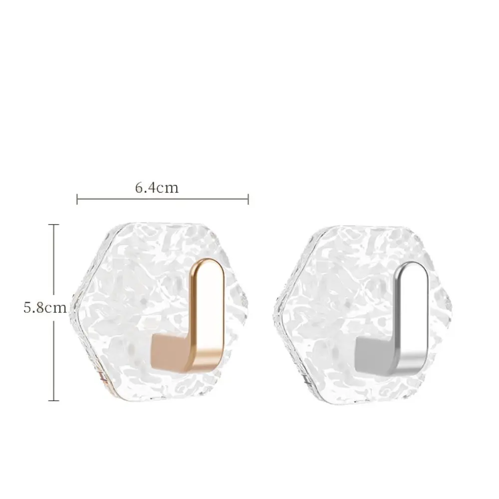 10pcs Creative Transparent Wall hanging Hook Wall Mounted Self Adhesive Storage Rack Waterproof Punch-Free Key Hooks Bag