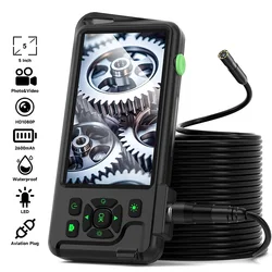 5''IPS Full Color Endoscope Camera HD1080P Single Dual Triple Lens Autofocus Removable 1-15M Car Inspection Borescope Waterproof