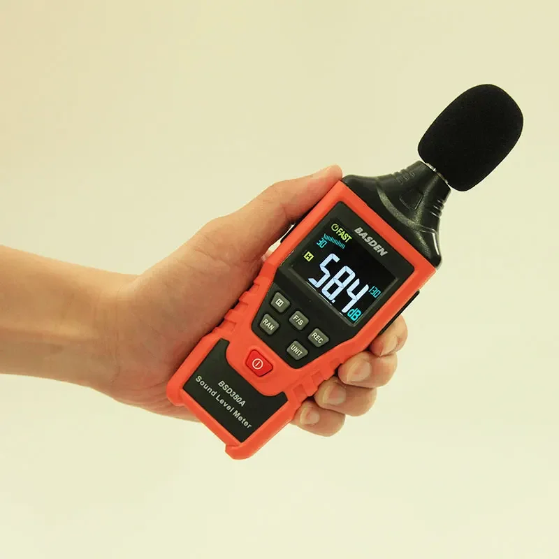 Bsd-350b decibel detector 30-130db sound level test noise meter measurement a/c weighted