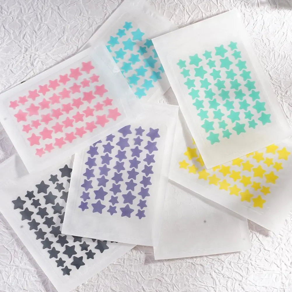 40pcs Colorful PE Pimple Patches Cute Star Shaped Pimple Cover Sticker Invisible Pimple Cover Removal Pimple Patch