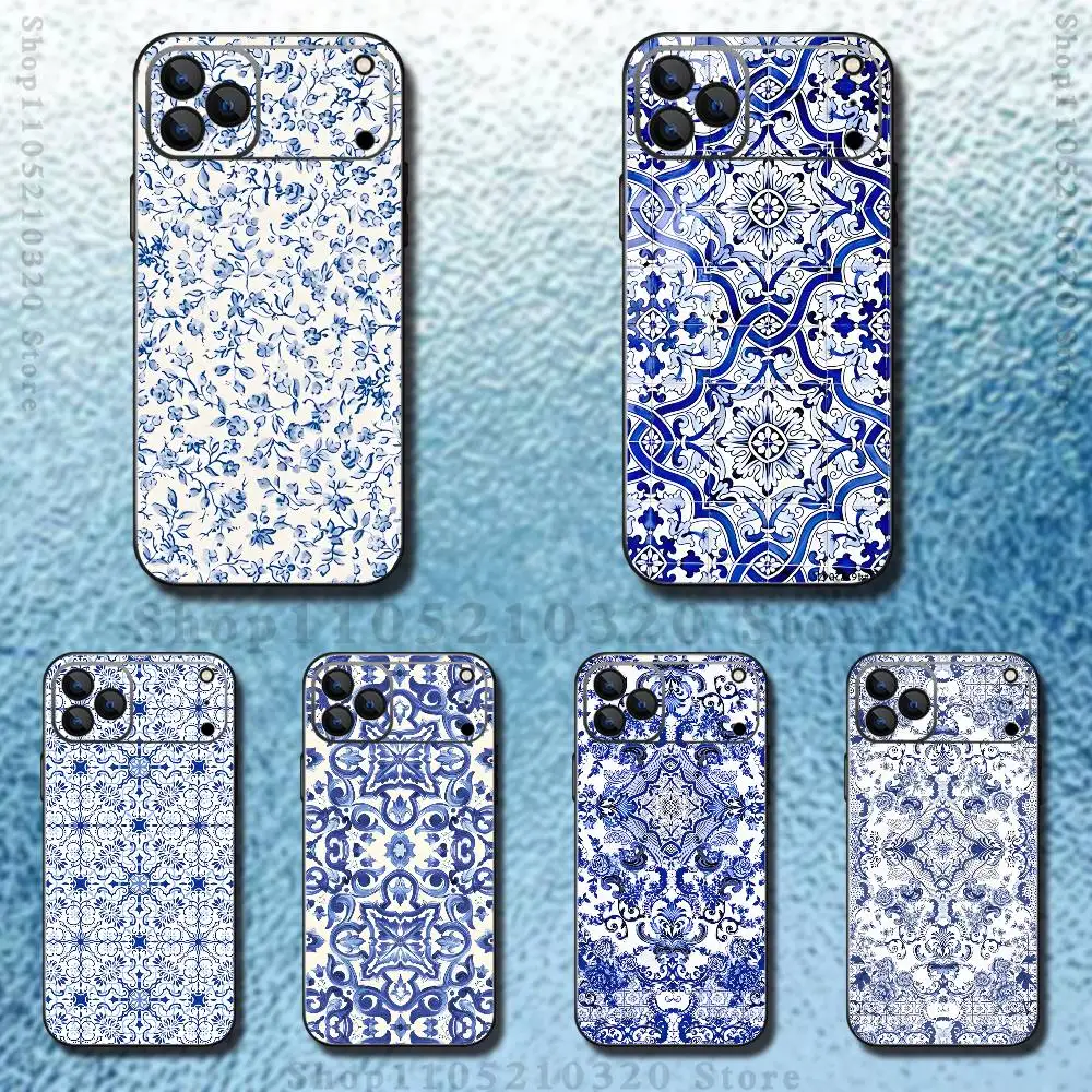 

blue and white china pattern Phone Case For iPhone 17,16,15,14,13,12,Pro,Max,Plus,E,SE4,Air,Mini Black Soft Box