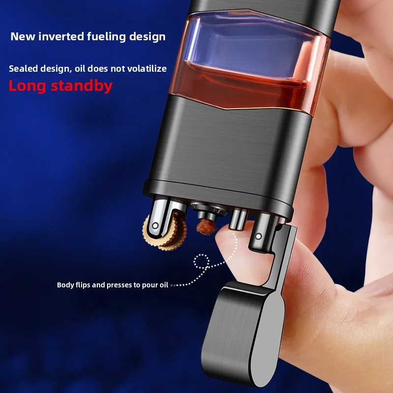 Visual Oil Silo Direct Sales Hot-selling Lighter, Super Long Standby, No Oil Leakage, Sealed Oil Silo, Grinding Wheel Ignition