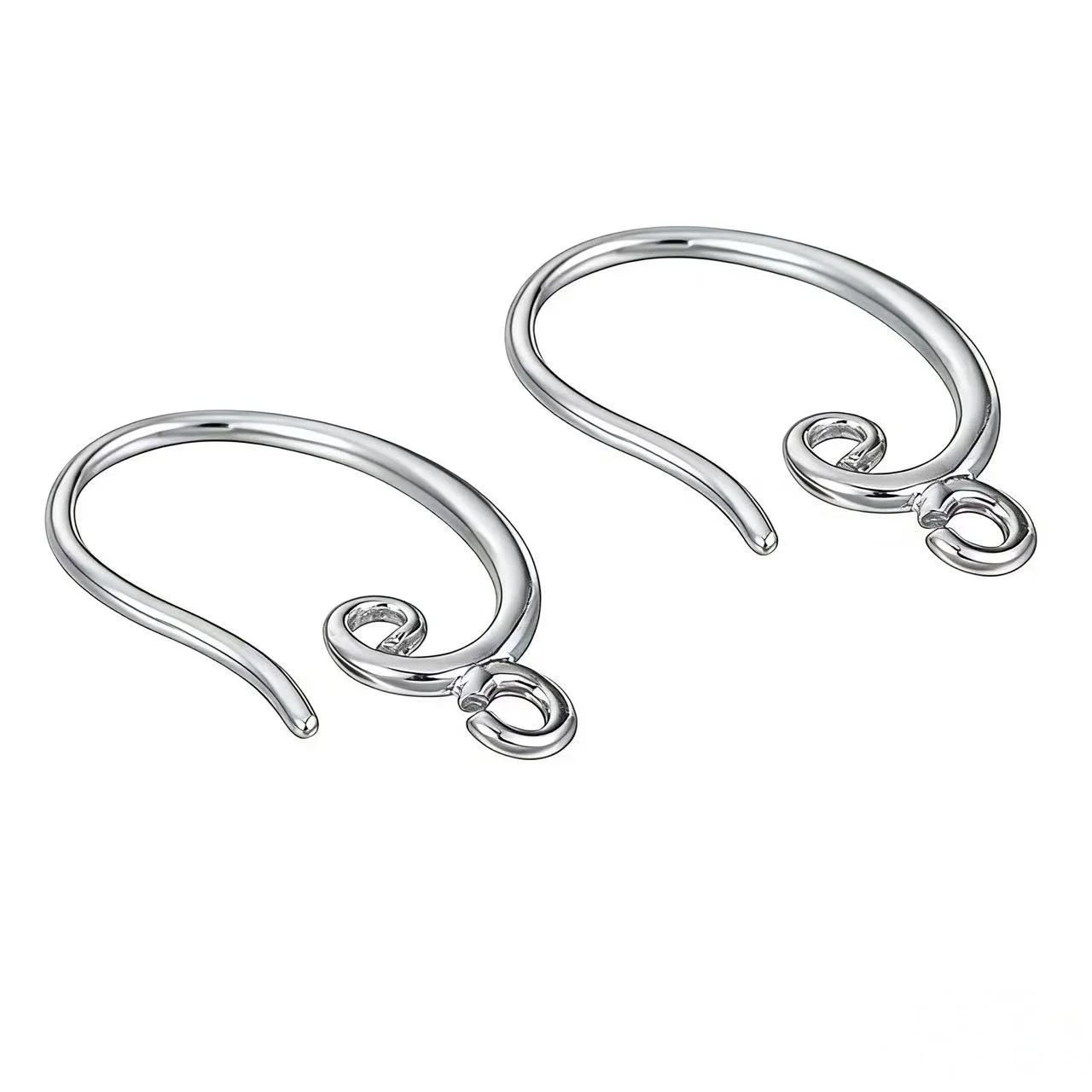 20pcs Earring Hooks Plated Brass Earwire with Qgou Loop Fren Rose Golden White