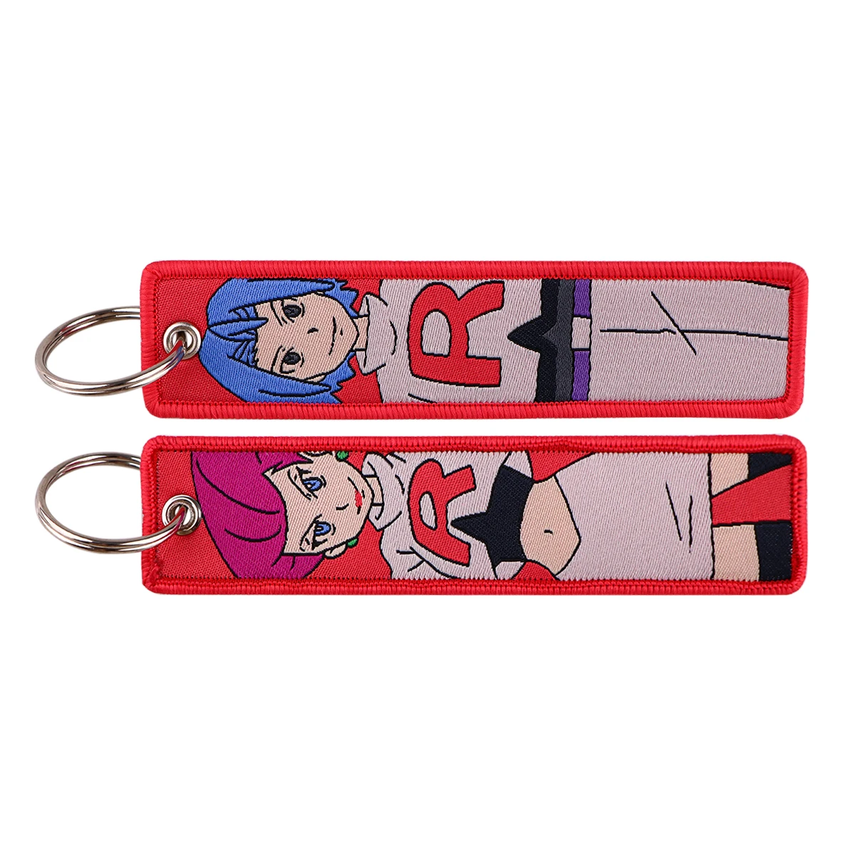 Cute Elf Series Anime Key Tag Embroidery Key Ring For Motorcycles Cars Bag Backpack Chaveiro Embroidery Key Fobs Fashion Gifts image 3