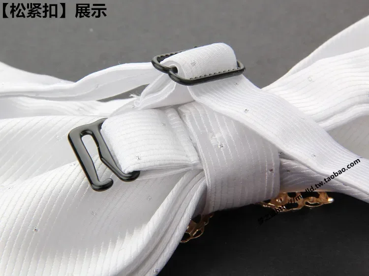 Pure white metal  for men and women business formal wedding bow bow  casual bow tie