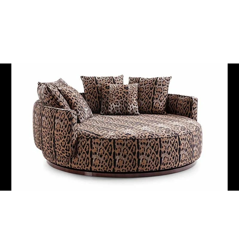 Italian light luxury high-end green flower porcelain fabric sofa resort luxury hotel engineering furniture