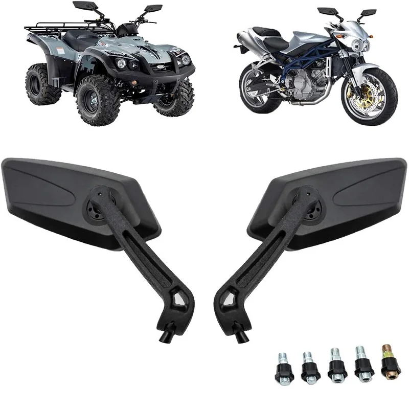 2Pcs Motorcycle Rear View Mirrors For Motorcycle Modification And Replacement Accessories 360 Degrees For Clearer View
