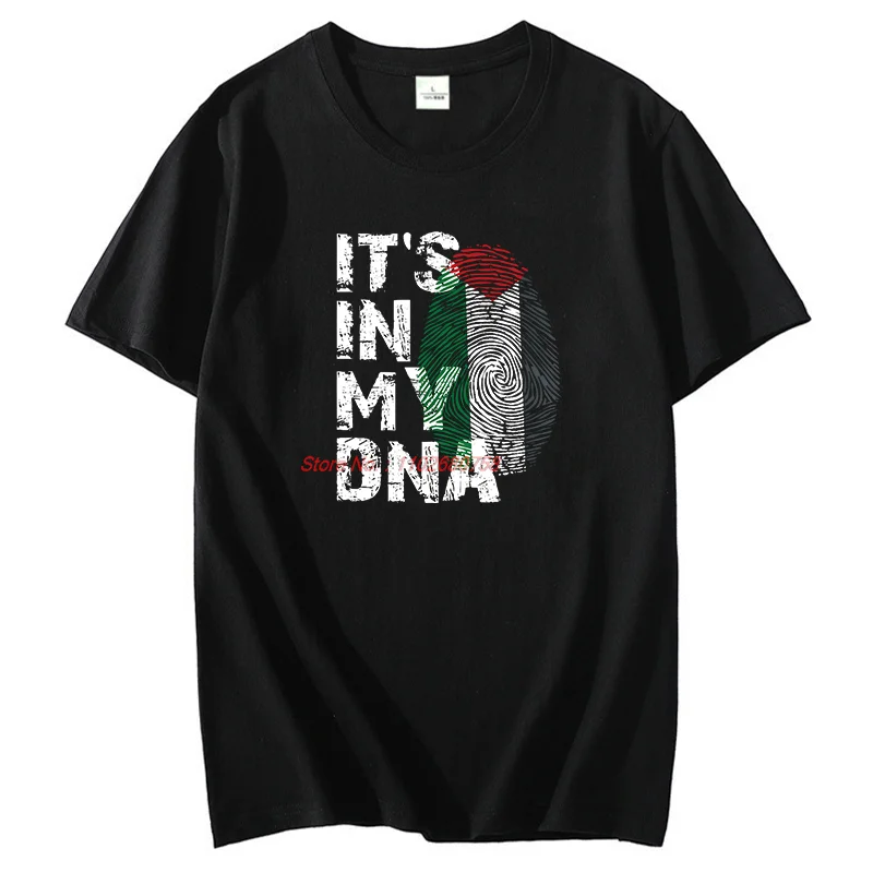 

Винтажная патриотическая футболка с флагом Палестины, футболки с рисунком «Это в моей ДНК», новые рубашки и футболки, модная хлопковая футболка с принтом