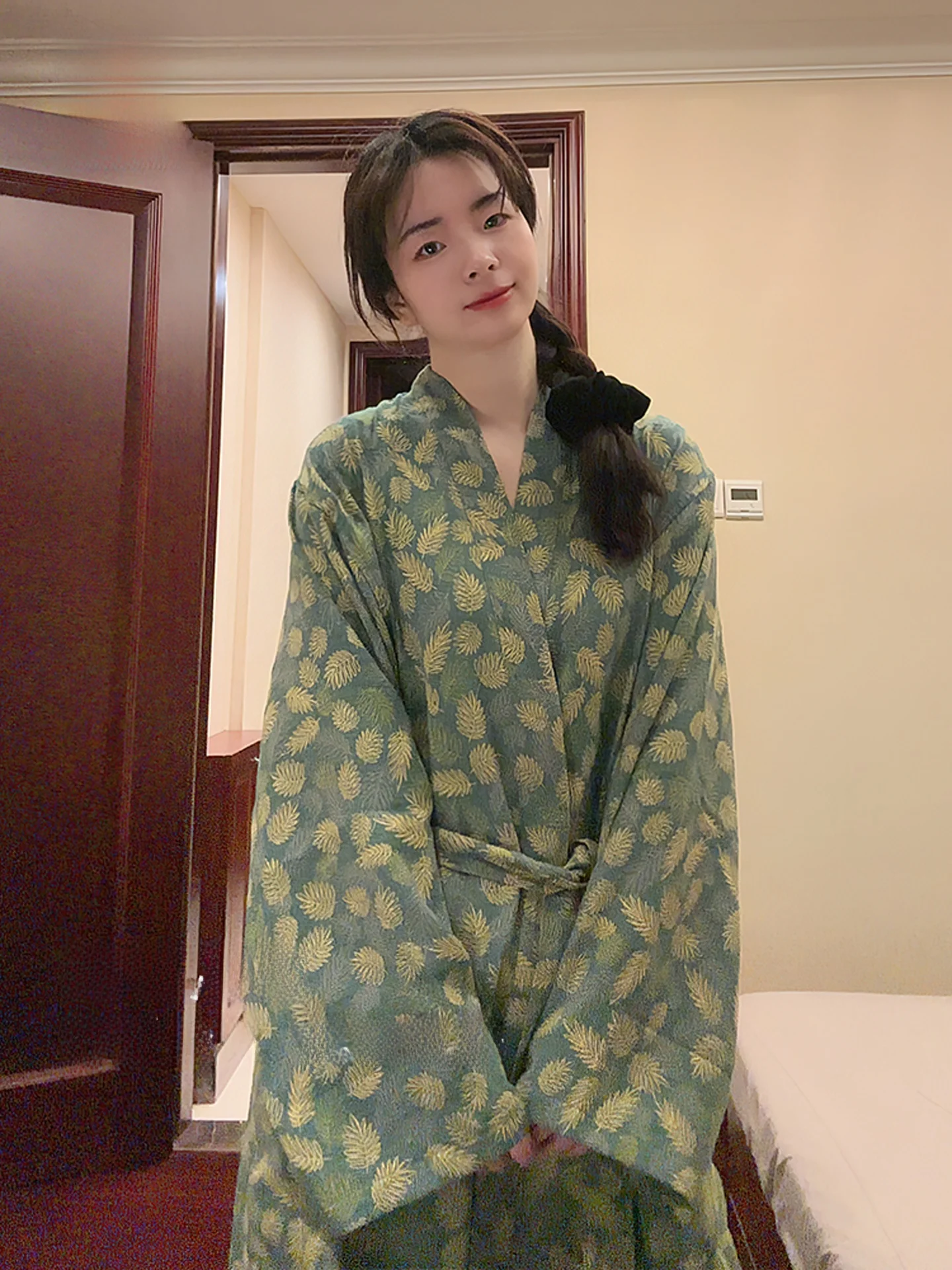 bata-de-algodon-verde-para-mujer-ropa-de-casa-ropa-de-dormir-para-parejas-bata-de-bano-de-estilo-japones-de-doble-color-y-alto-valor-estetico