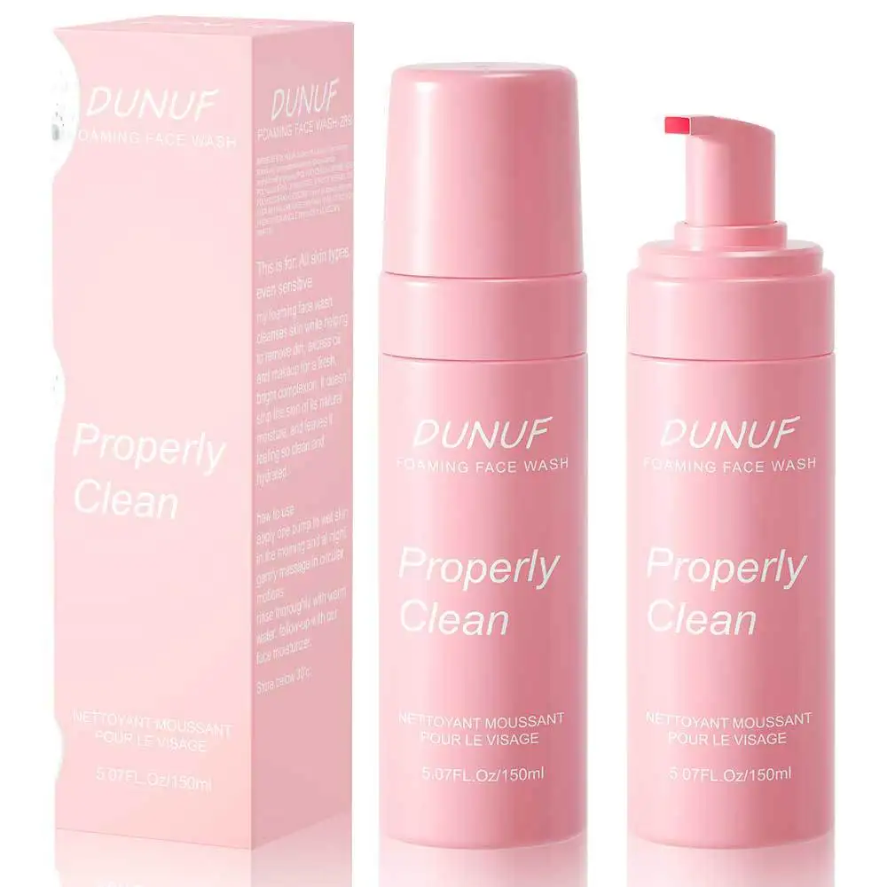 منظف رغوي مرطب مع الجلسرين وحمض الهيالورونيك لتنظيف المسام العميقة وترطيب غسول الوجه لجميع أنواع البشرة والمكياج