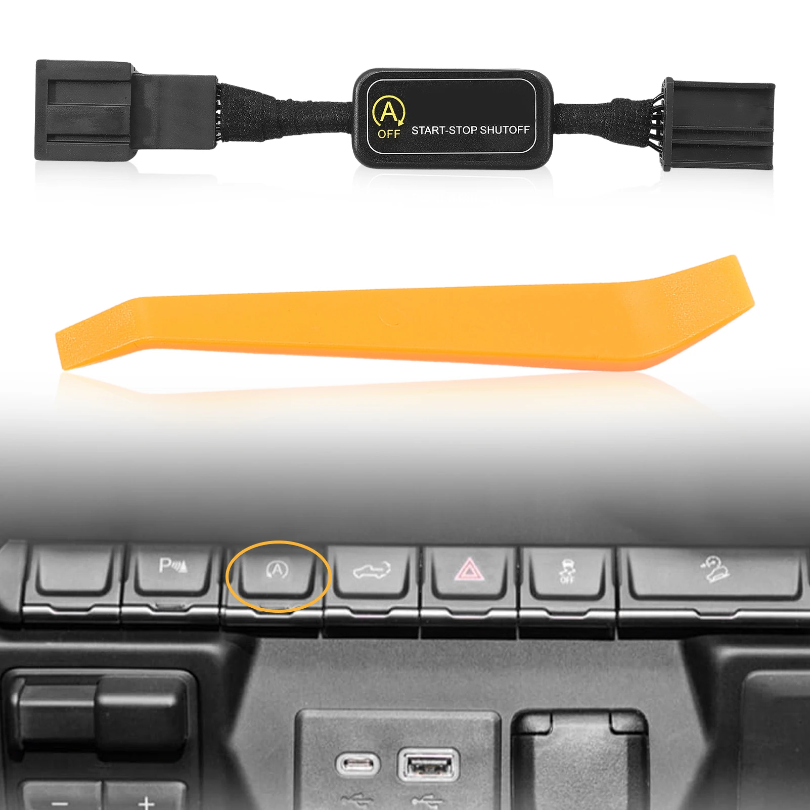 High Durability Auto Start Stop Eliminator With Pry Tool For Chevy Silverado 1500 GMC Sierra 1500 2019-2021