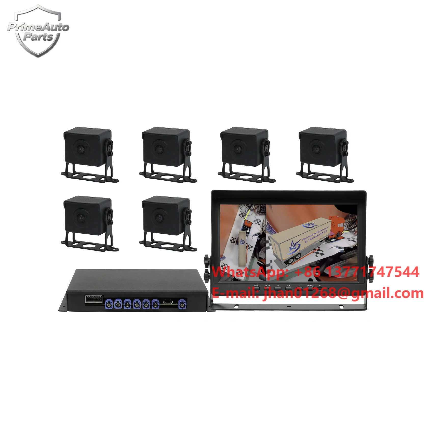 3D 360 Degree Bird View Camera DVR Recorder Camper Van RV Motorhome All Around View Monitor System