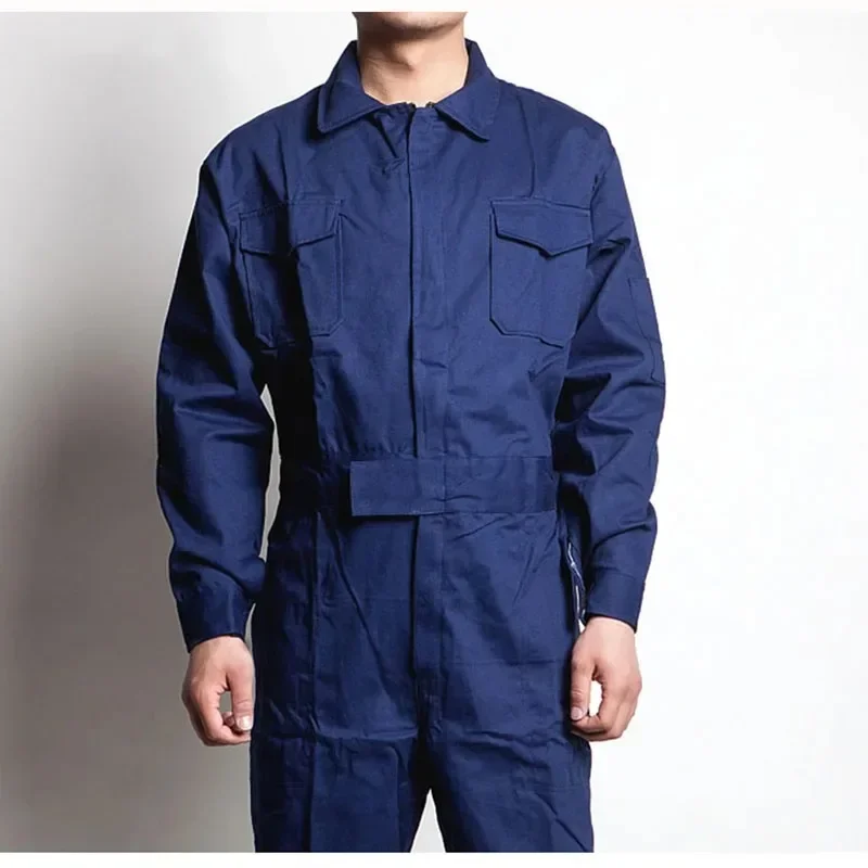 Men Work Overalls Long Sleeve Working Coveralls Comfortable Cotton Labor Uniforms Workwear Repairman Auto Repair Pls Size S-4XL