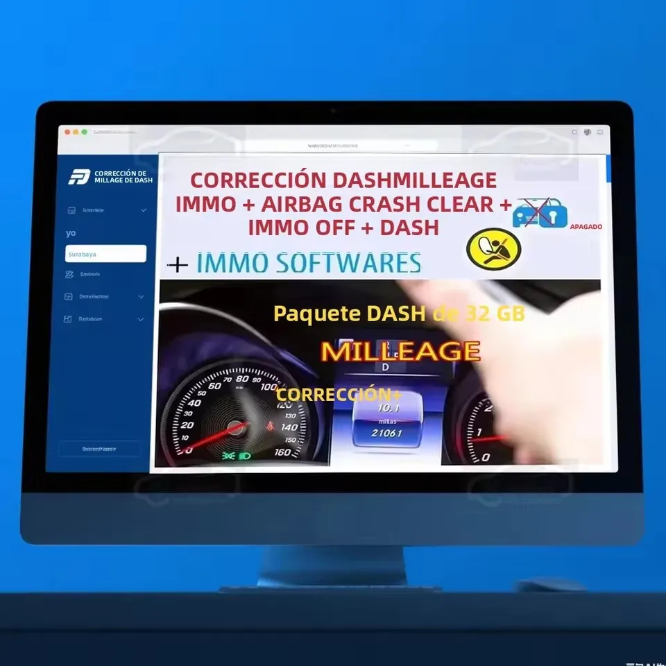 

32GB Latest Package Dash Mileage Correction Airbag Crash Clear IMMO off Dash IMMO Software Download Installation Video