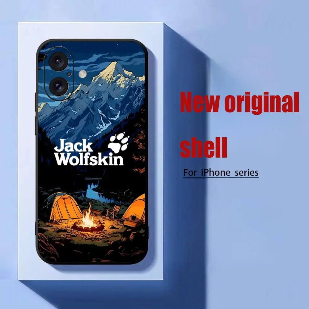 Brand Jack W-Wolfskin Phone Case For iPhone 18 17 16 15 14 13 12 X XR XS Plus Mini Pro Max Soft black Shockproof Cover
