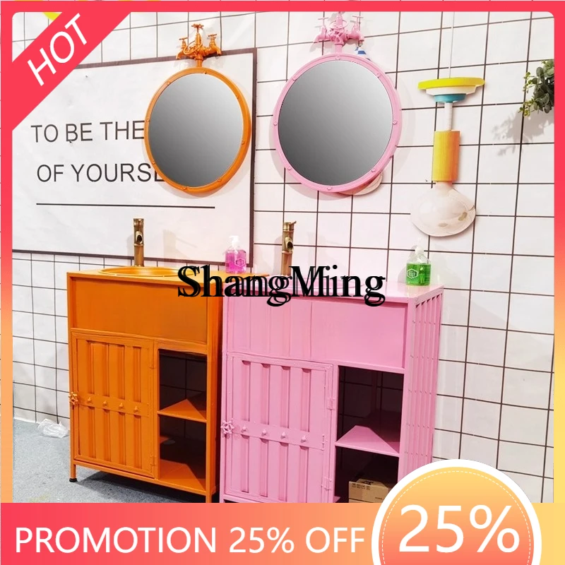 SM new good-looking Internet celebrity wrought iron wash basin retro industrial wind wash basin combination bathroom