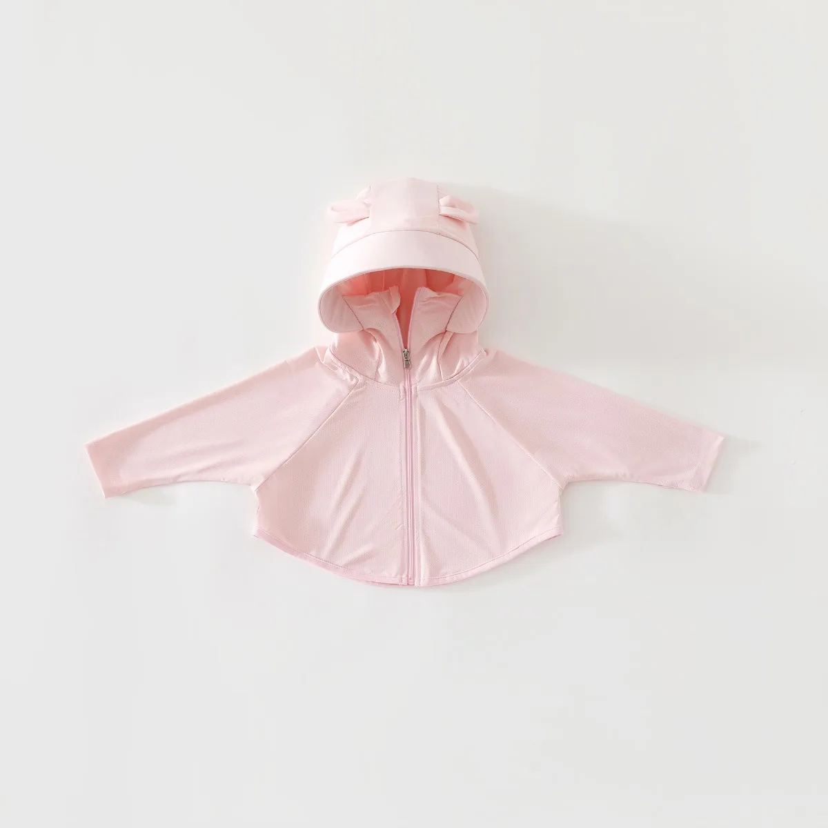 9-24M Baby Silky Cool Sun Protection Shirt Newborns Summer Lightweight Sun Cooling Jacket Toddler Polyester Mesh Sun Hoodie
