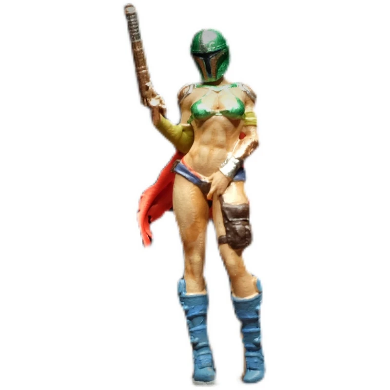 Diorama 1/64 Scale Figurines Model Mandalorian Female Warrior Film Characters Collection Miniature Hand-painted