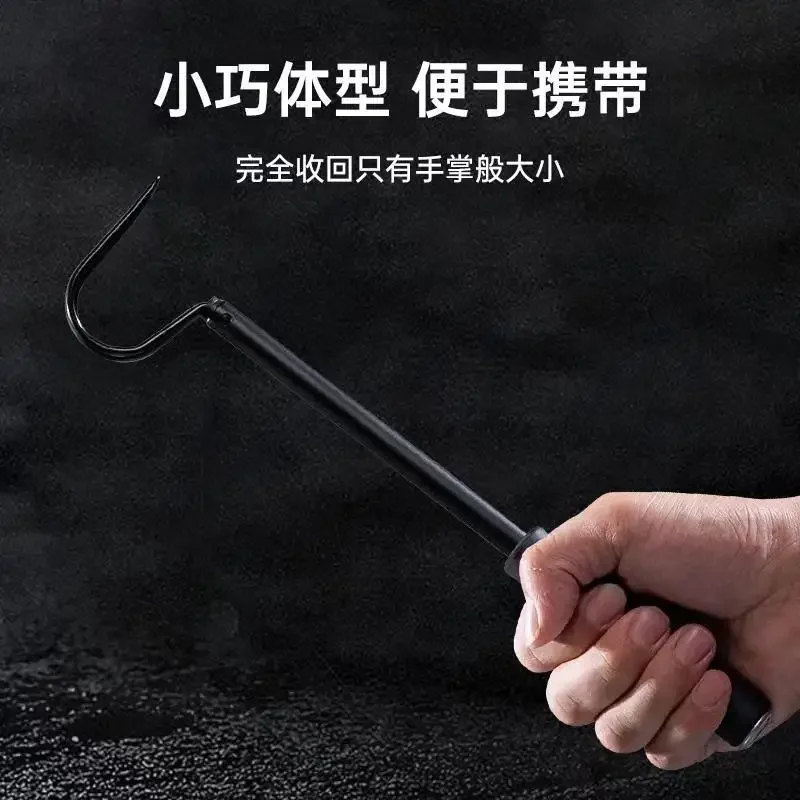 High-quality Aluminum alloy Snake Hook Safety Retractable Professional Reptile Snake Catching Tools Reptiles Hook Safe Distance