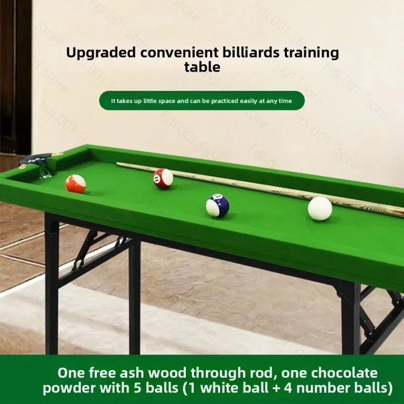 five-point-aiming-foldable-billiard-training-table-no-rubber-cushion-single-hole-snooked-pocket-home-practice-pool-table