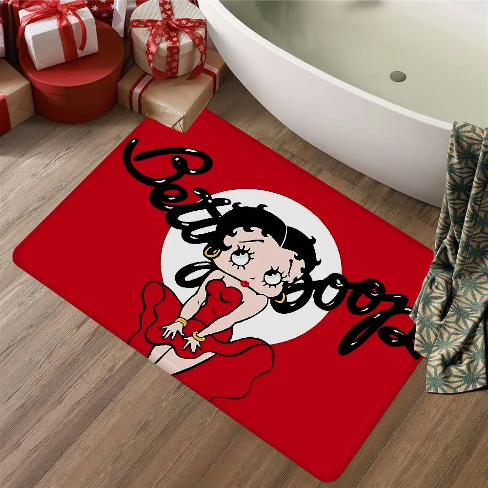 Animation B-Betty B-Boop Beautiful Door Mat Washable Non-Slip Living Room Sofa Chairs Area Mat Kitchen Doormat Area Rug