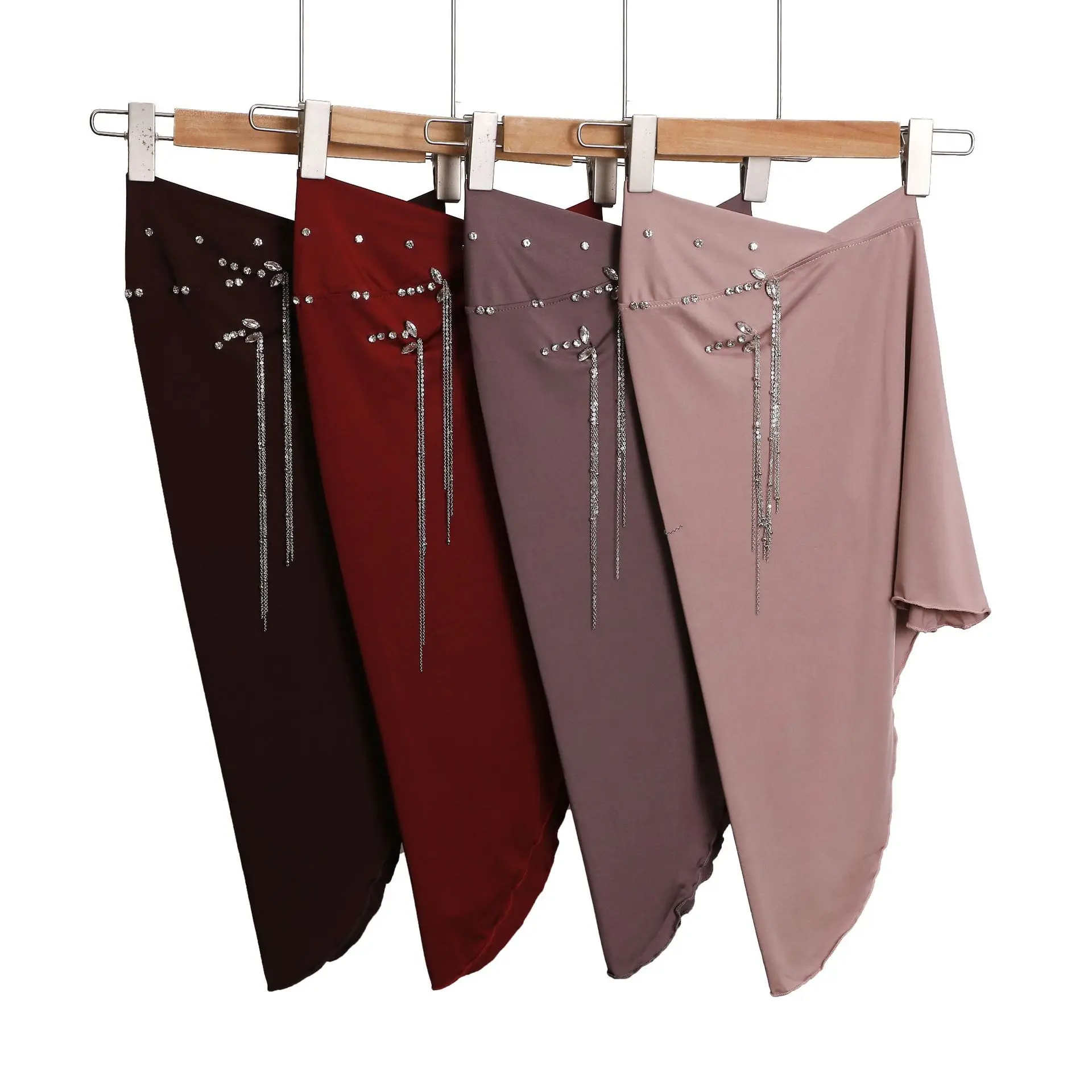 Pañuelo para la cabeza Amira de una pieza con diamantes de lujo para mujer, Hijab musulmán, bufanda instantánea, turbante islámico, Niqab, Nikab, sombrero para envolver la cabeza, listo para tirar