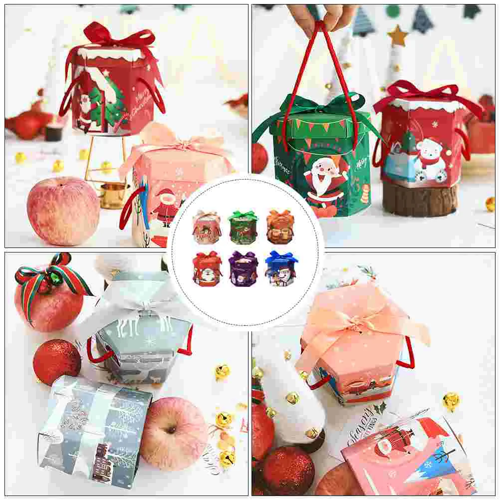 6 Pcs The Gift Boxes for Presents Christmas Paper Container Small Cases Packing 107X95cm Holder