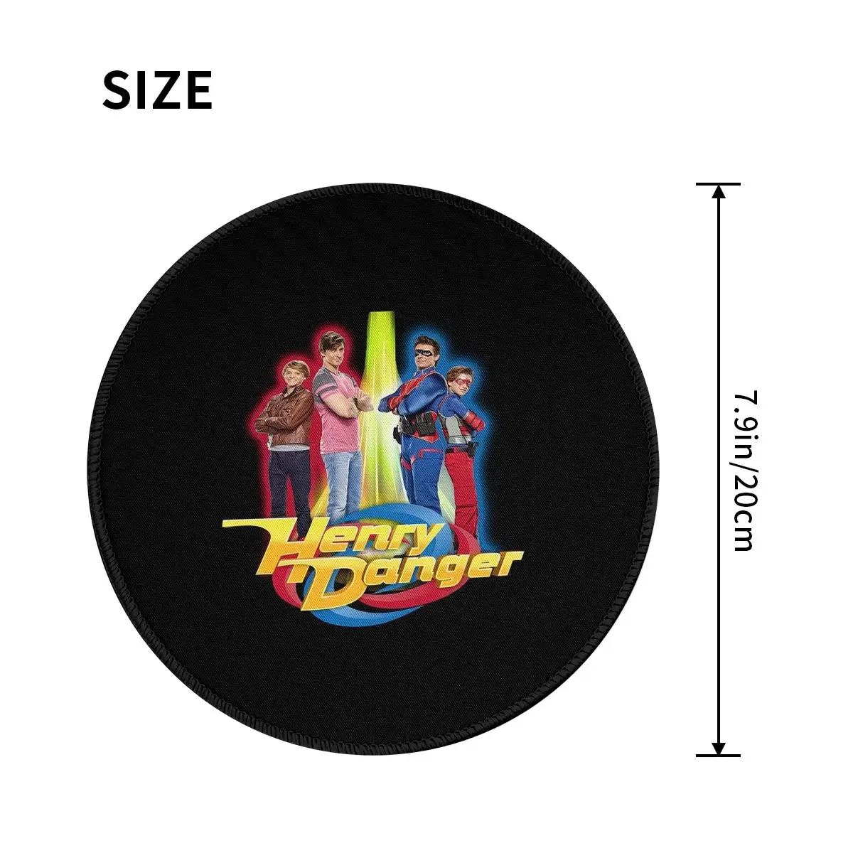 Henry Danger Secret Identities Round Mouse Pad Computer Keyboard Mouse Mat Gaming PC Desk Mat Office Accessories Table Mats