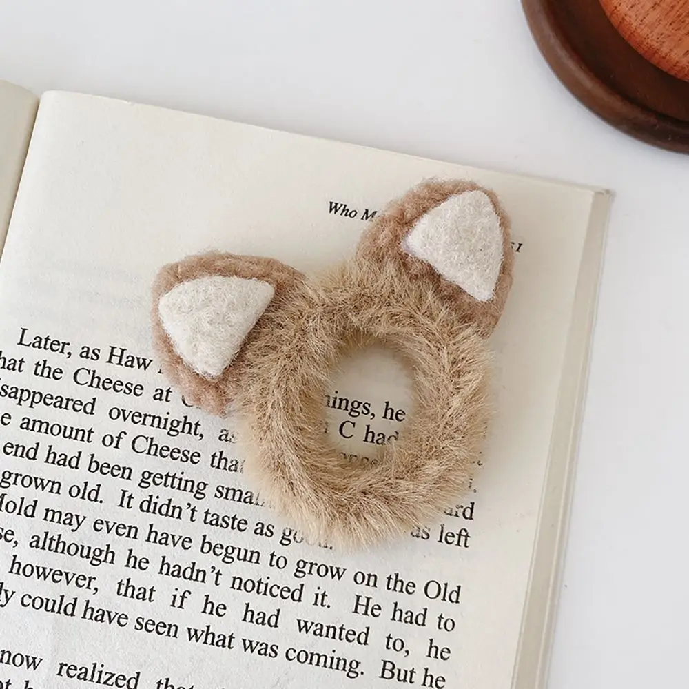 

Female For Girls Gift Plush Hair Ties Korean Style Hair Rope Christmas Ponytail Holder Cat Ears Scrunchies Women Hair Ring