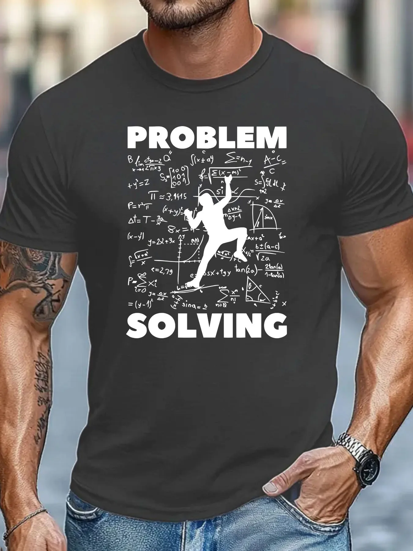 Rock Climbing T-Shirt, Bouldering T-Shirt, Problem Solving, Sports Climber Gift, Bouldering Enthusiast Gift, Pioneer Climbing T-Shirt, Vintage Mountaineering T-Shirt, Summer, Daily Casual, Crew Neck Short Sleeve, Men's Wear