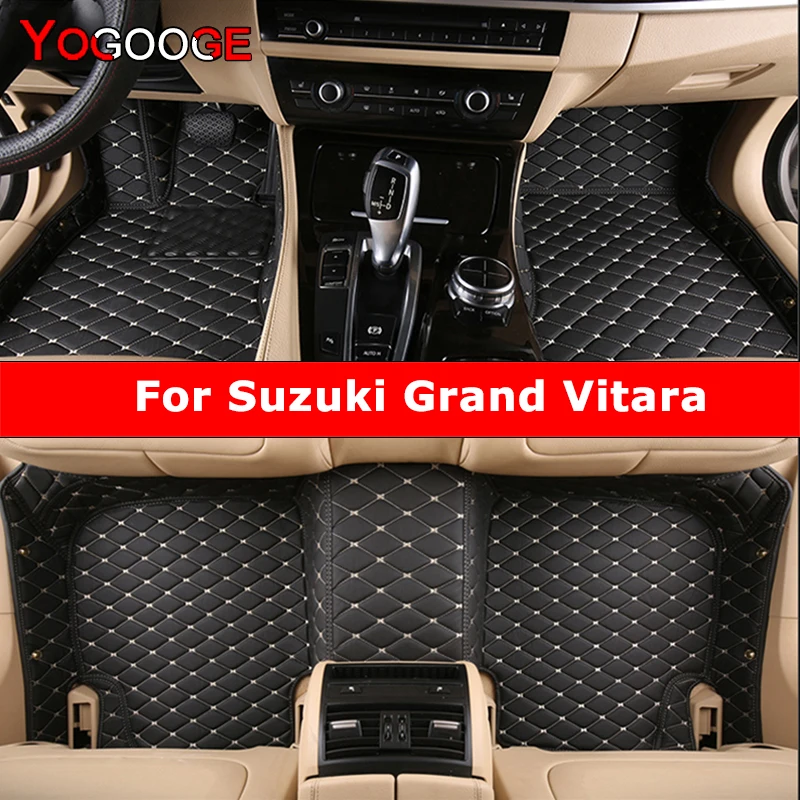 

YOGOOGE Custom Car Floor Mats For Suzuki Grand Vitara 2005-2022 Auto Carpets Foot Coche Accessorie