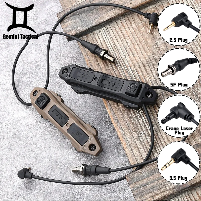 Tactical Remote Pressure Switch Dual Function Control SF/2.5 Plug For M300 M600 Fit MLOK Keymod Picatinny Rail Airsoft Hunting