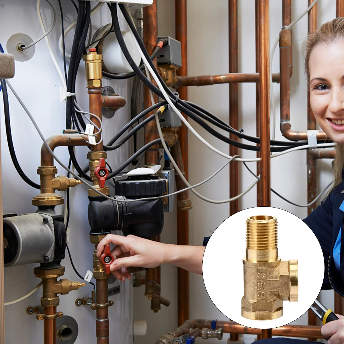 

Brass Three Way Joint Forged T-Shaped Pipe Connector For Air Water Oil Gas Fuel Systems Tee Type Adapter