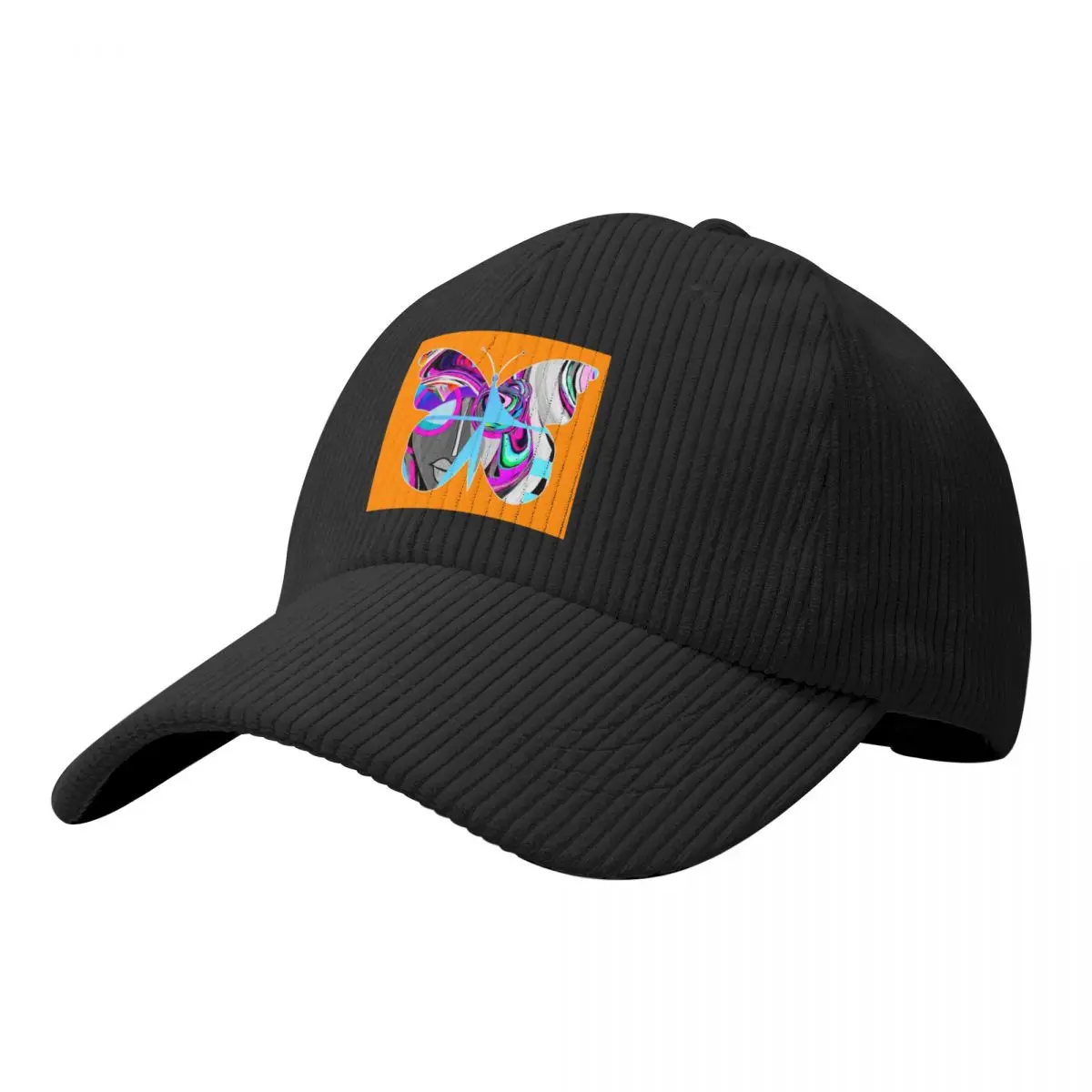 

Butterfly Retro Girl - Orange Blue Baseball Cap sun caps Golf Hat birthday sailor cap for men Men Luxury Brand Women's
