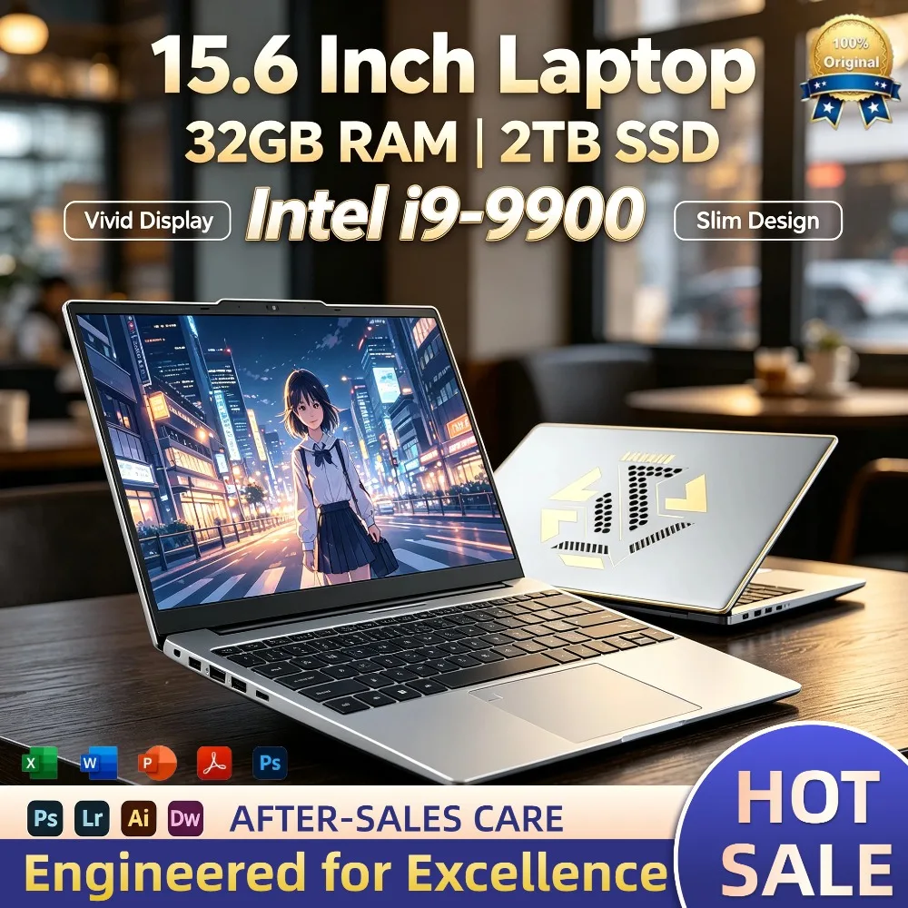 Intel Core i9-9900 15.6 Inch High Performance Laptop 8C16T 5.0GHz UHD 630 16GB RAM 2TB SSD Gaming Mobile Workstation Pro