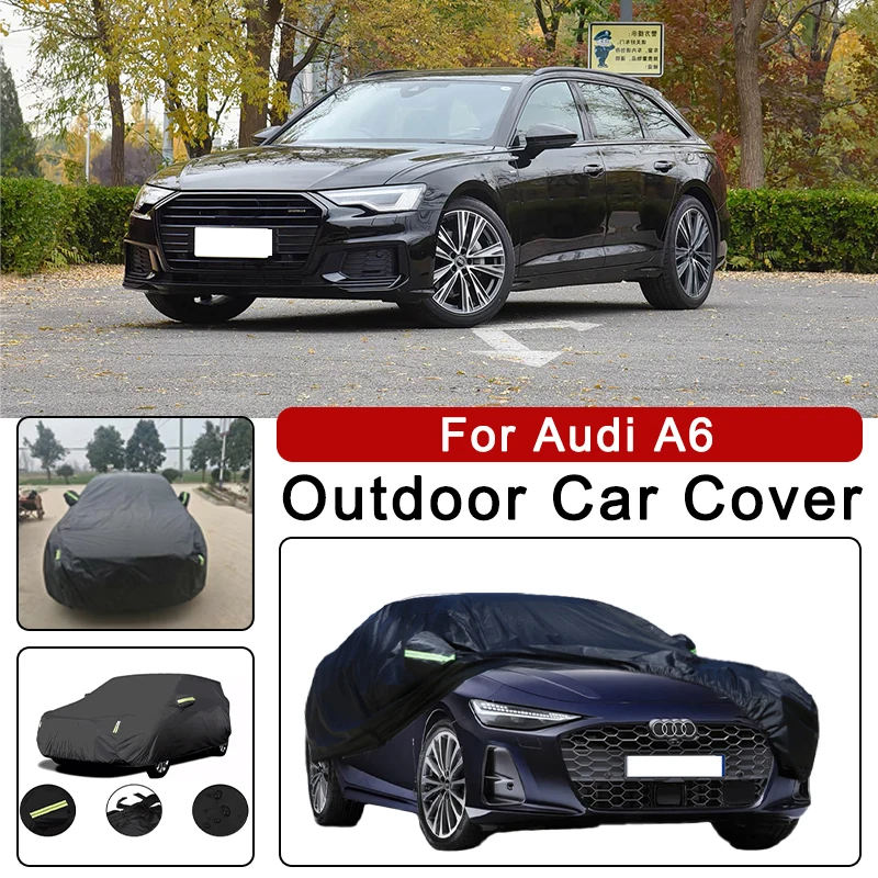 

Outdoor Car Cover Waterproof Dustproof UV Sun Protection, Full Car Protector Exterior Accessories For Audi A6 C4 C5 C6 C7 C8