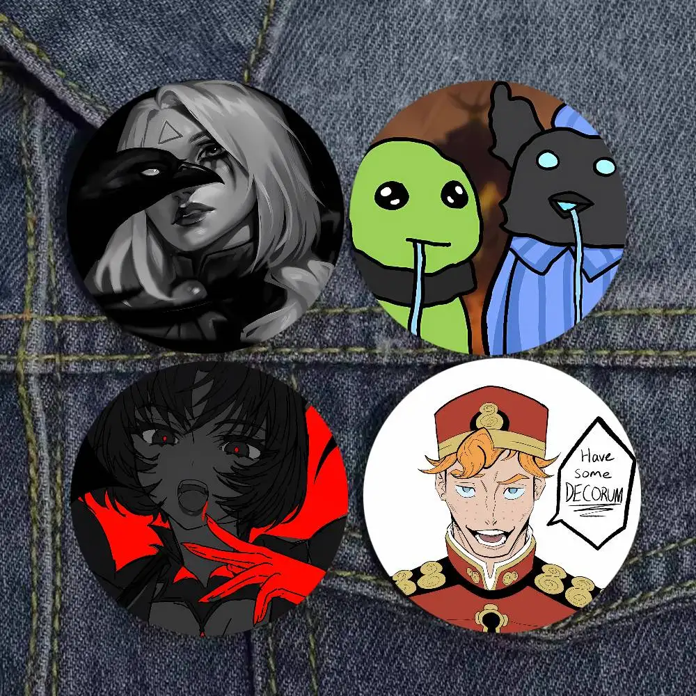 6v6 Fashion Video Gaming DeadLock Badge Metal Brooch for Bag Clothes Hat Decor Cosplay Accessories Gifts