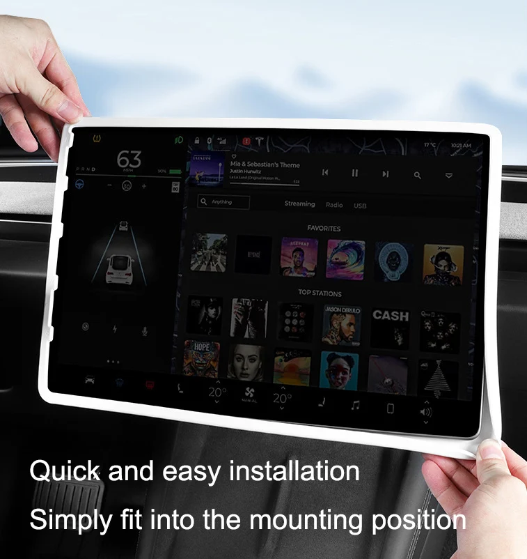For Tesla Model 3 Highland 2024 Navigation Screen Protector Frame Display All-inclusive Soft Silicone Cover Central Protective