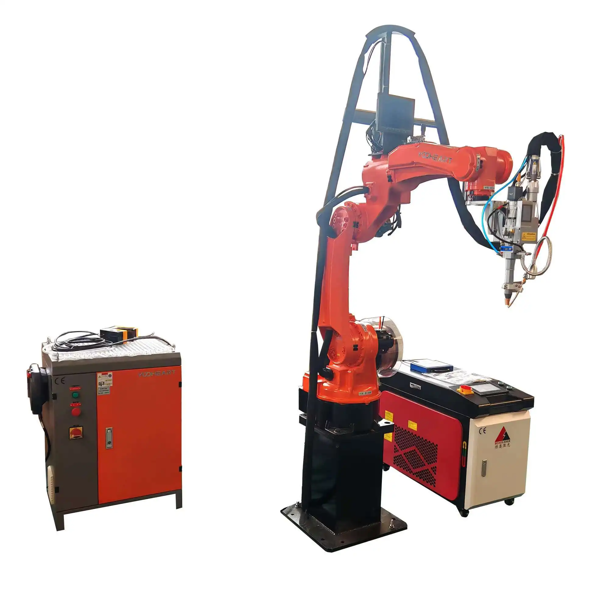 3D Robot Welding Cutting Grinding Hine With Positioner 1500W 3000W 6000W Automatic Programming Robotic Laser Welder Cutter