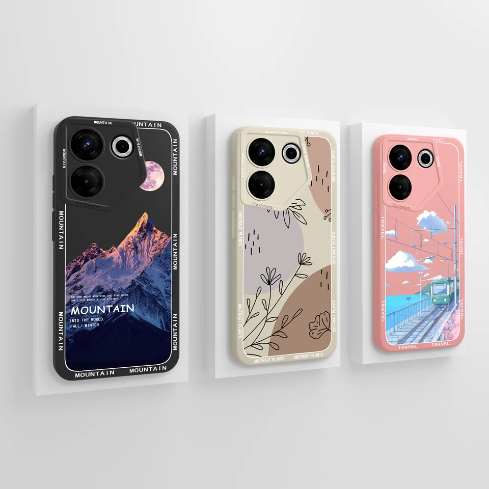 Custodia per Tecno Camon 20 Pro 4G 5G 20 Premier Butterfly Mountain Liquid Simplicity Shell per tecno camon 20 pro 20 premier Coque