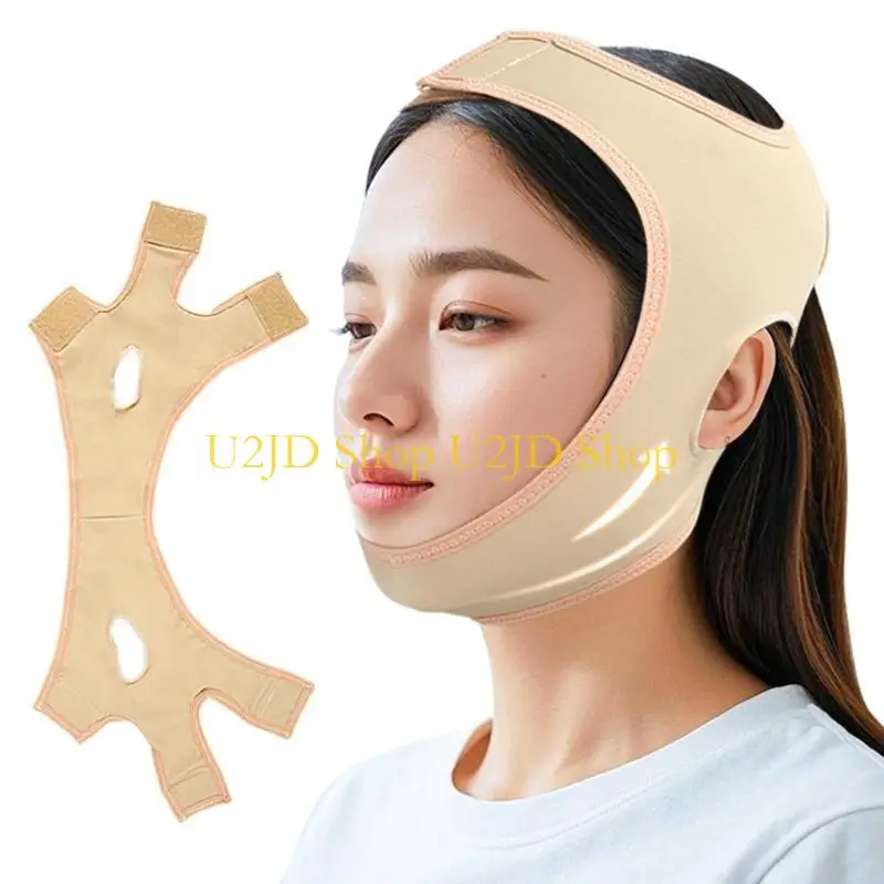 U2JD Tái sử dụng Dây đeo giảm béo, Mặt nạ v, Băng nâng mặt, Chin Up Bản vá quà tặng