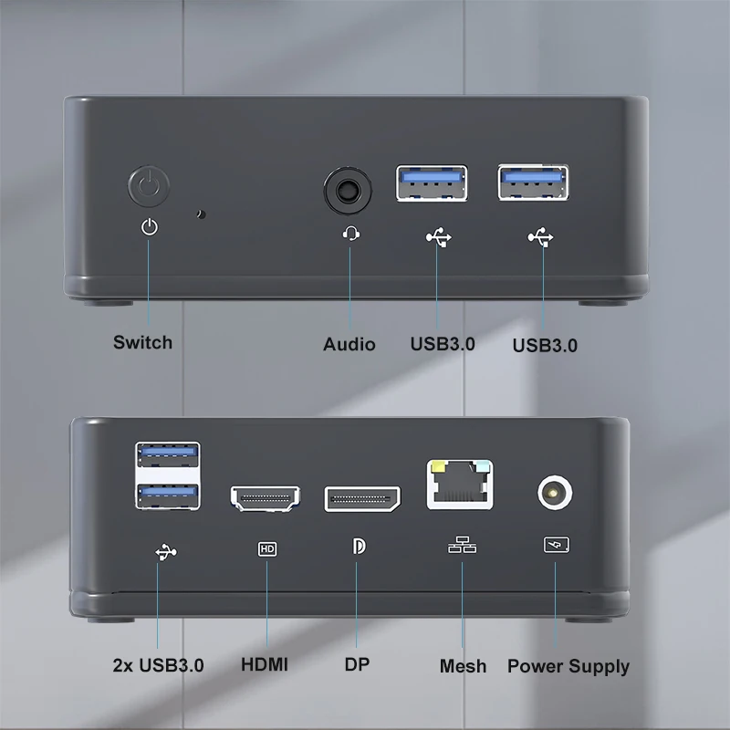 GenMachine 2023 New Mini PC AMD Ren3000 Athlon 3150U CPU Support Windows 11 WIFI5 2.4GHz-3.3GHz DDR4 RAM computer pc gaming