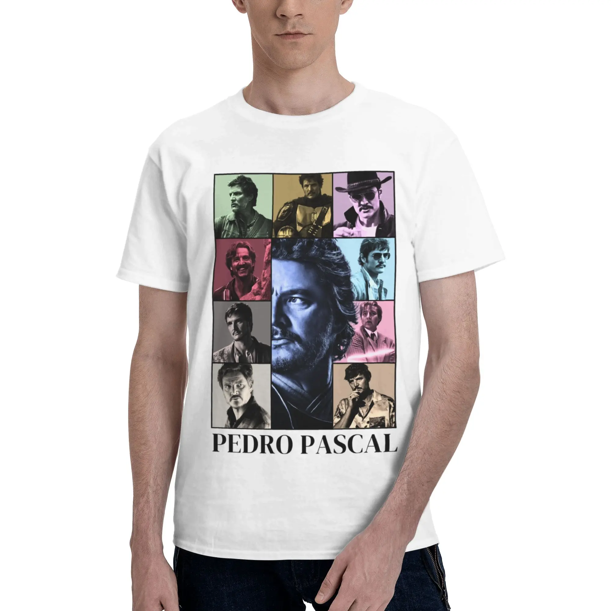 

Vintage Bootleg Pedro Pascal T Shirt Unisex Short-Sleeve T-shirt Streetwear Graphic Tee Tops Pure Cotton Slim Fit Clothing
