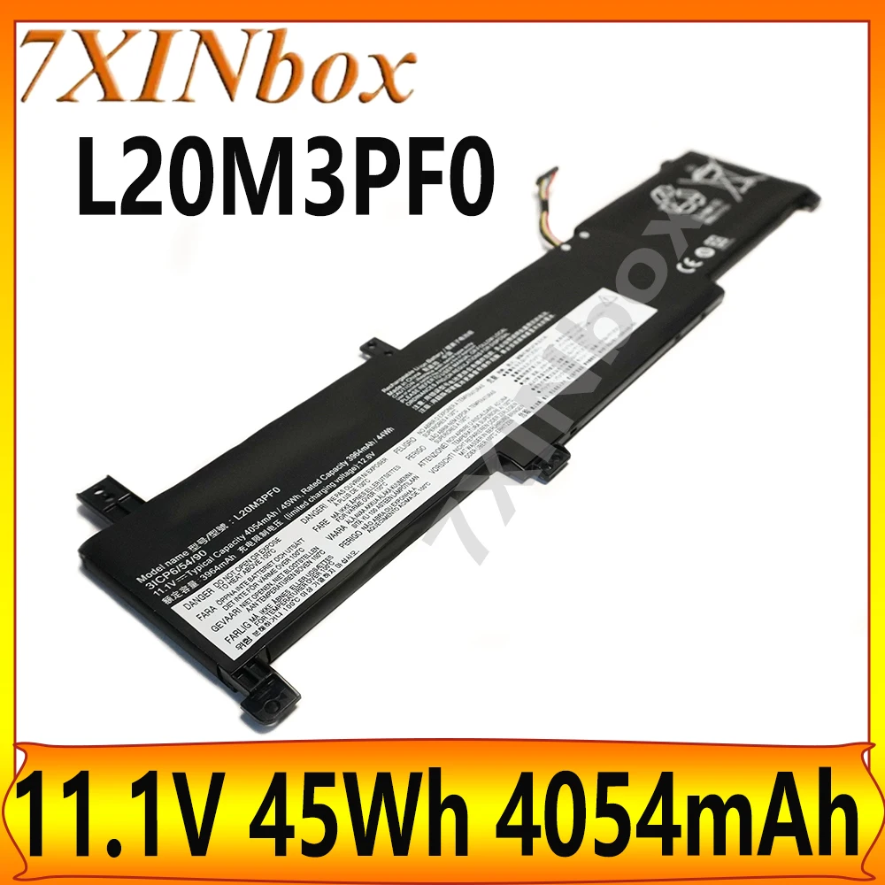 7XINbox L20M3PF0 11.1V 45Wh 4054mAh OEM Battery For Lenovo IdeaPad 3 14ITL6 15ALC6 15ITL6 17ALC6 17ITL6 serie L20C3PF0 L20L3PF0