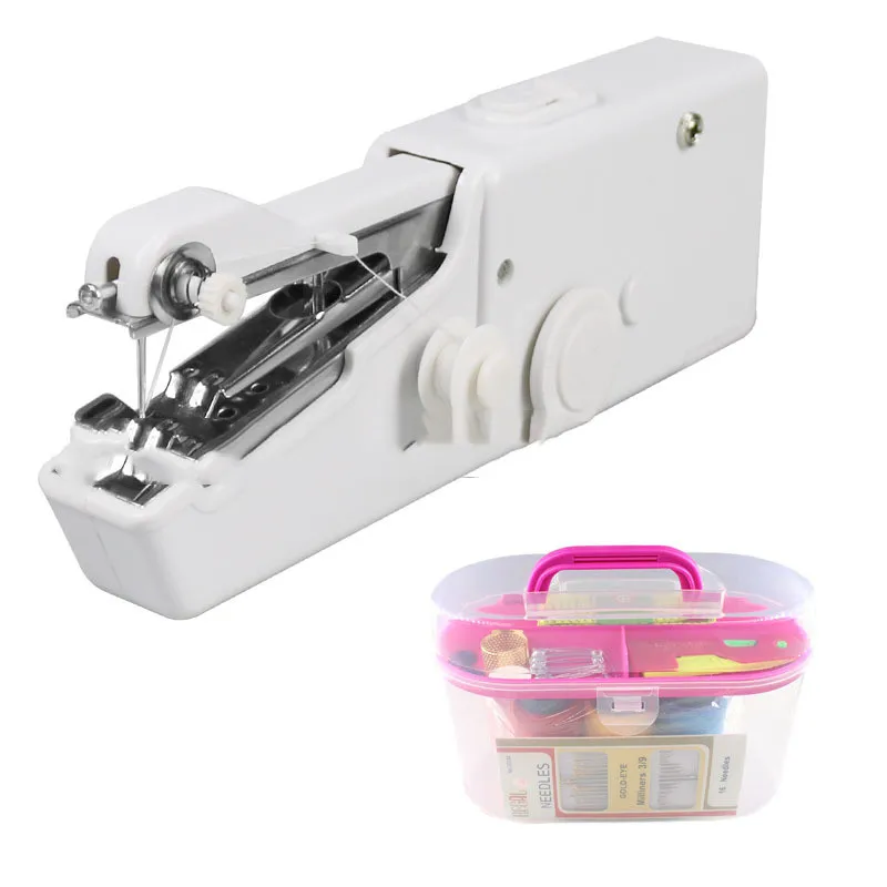 

Portable Electric Sewing Machine Set Mini Household Handy Stitch Stitch Sew Needlework Clothes Handheld Electric Sewing Machine