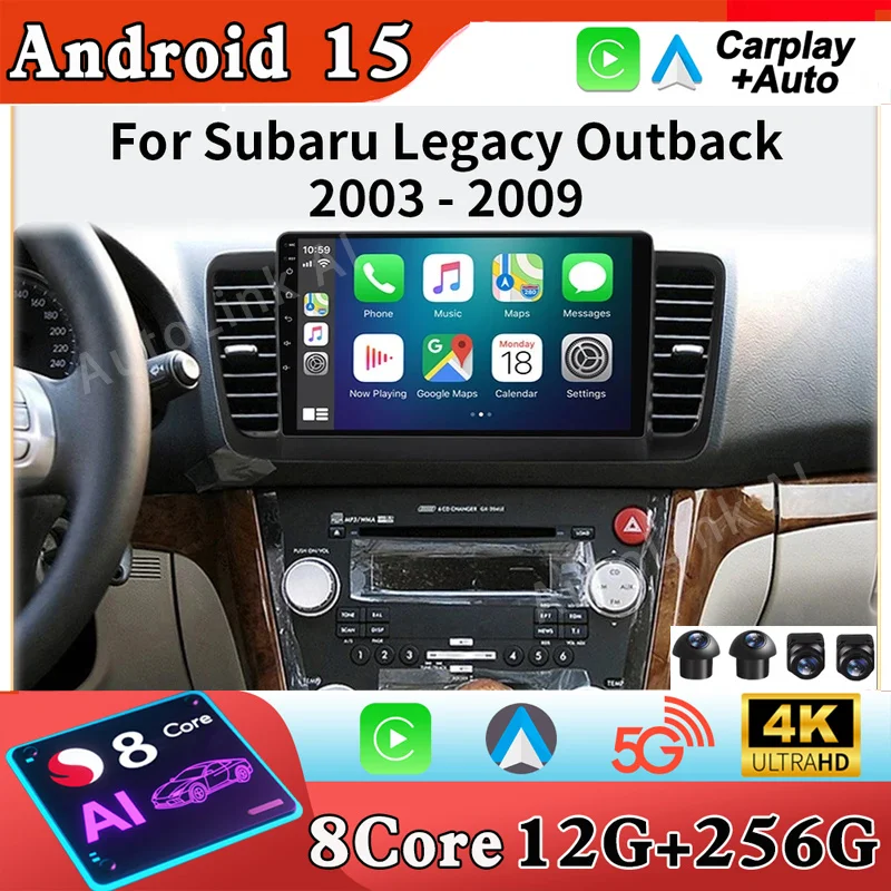 Android Multimedia Player For Subaru Outback 3 Legacy 4 2004 2005 2007 2008 2009 Car Radio Video GPS Bluetooh HD Screen Auto Too