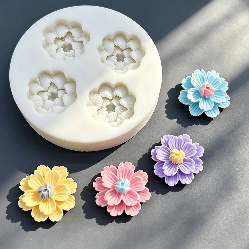 Blume Sakura Gänseblümchen Silikon Kuchen Backform Sugarcraft Schokolade Cupcake Harz Werkzeuge Fondant Dekorieren Werkzeuge
