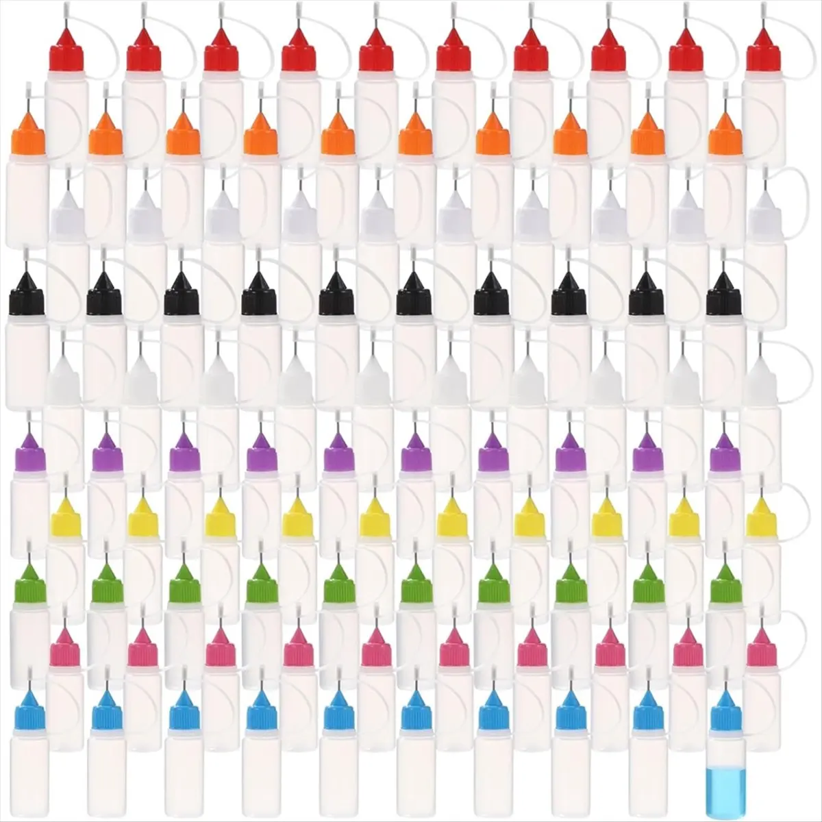 100Pcs Tip Applicators, 10 Ml/0.34 Oz Mini Applicator Bottles, for Liquid Oil DIY, Quilting, Acrylic Painting