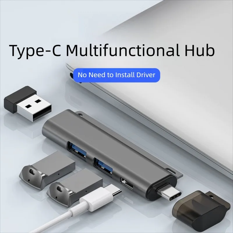4-in-1 USB C Type C Multiport Hub Splitter Expansion USB 3.0 2.0 OTG Adapter for Xiaomi Lenovo Macbook PC Computer Accessories